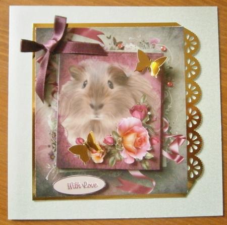Guinea Pig Rose Topper & Decoupage by Davina Rundle