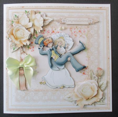 Wedding the Bride Carrying Groom 8x8 Mini Kit & Decoupage by Davina Rundle