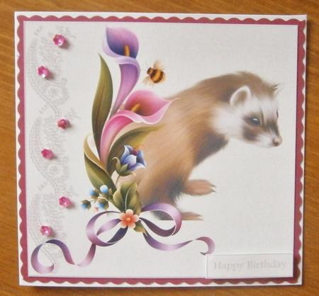 Enchanted Ferret Quick and Easy Card Topper by Davina Rundle
