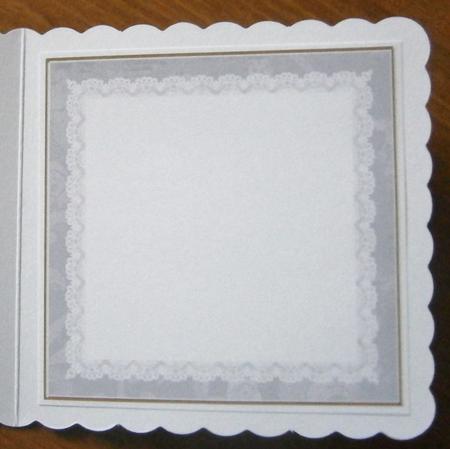 Silver Lace Edge 7in x 7in Square Insert Panel Sheet by Davina Rundle