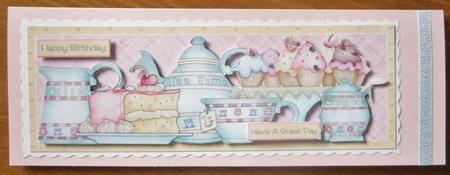 Tea and Cake Large Dl Card by Davina Rundle