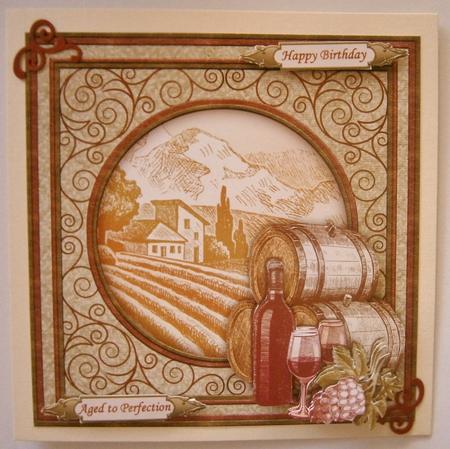 Taste of Wine 8x8 Mini Kit & Decoupage by Davina Rundle
