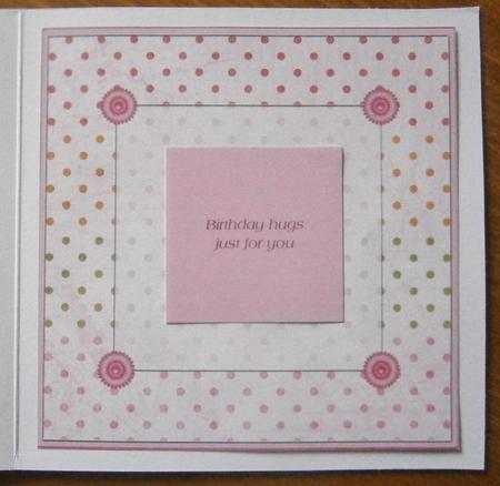 Patchwork Girl's Age Card Insert by Davina Rundle