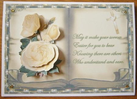 Sympathy Rose Book Topper with Decoupage by Davina Rundle