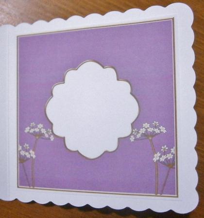 Purple Time Flower 7in x 7in Square Insert Panel Sheet by Davina Rundle