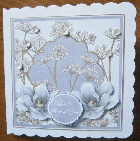 Silver Magnolia Both of You 7in Time Flower Deco Topper by Davina Rundle