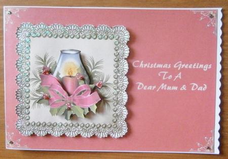 Christmas Lantern -mum & Dad by Davina Rundle