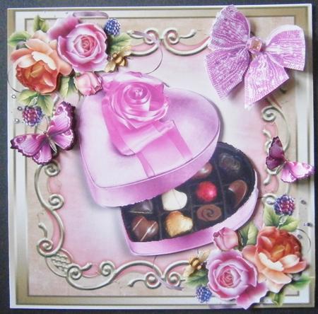 Box of Chocolate's with Rose's 8x8 Mini Kit by Davina Rundle