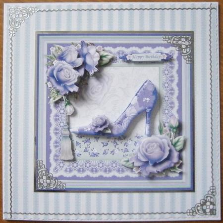 Shabby Chic Shoe Purple 8x8 Mini Kit by Davina Rundle