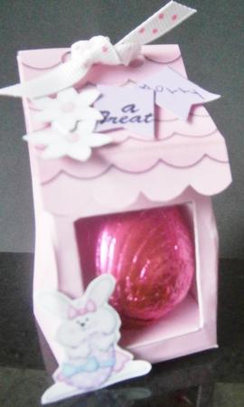 3D Little Bunny Tiny Easter Egg Milk Carton or Treat Box by Davina Rundle