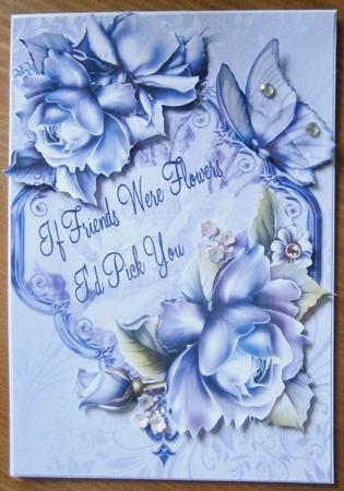If Friends Were Flowers Lovely Blue Roses by Davina Rundle