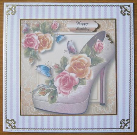 Stunning Shoes Lacey Square - the London - Rosy Glow Roses by Davina Rundle