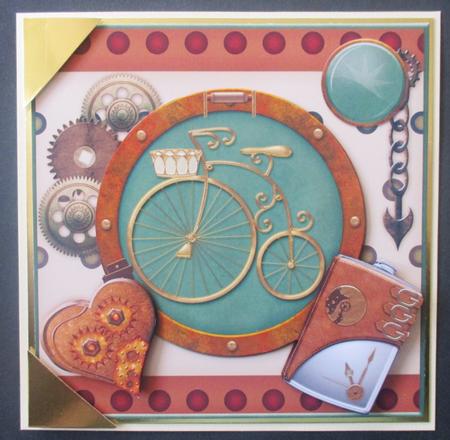 Penny Farthing Cycling Card, Decoupage, Ages by Davina Rundle