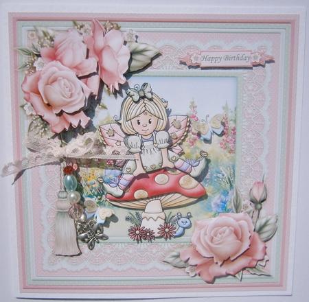 Fairy Faye on Toadstool Mini Kit with Ages & Decoupage by Davina Rundle