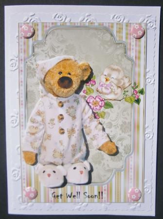 Cute Teddie Get Well Soon!! by Davina Rundle