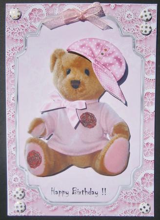Birthday Girl Teddie by Davina Rundle