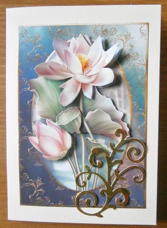 Beautiful Lotus Flowers with Decoupage by Davina Rundle