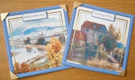 Vintage Scene Toppers and Sentiment Tags by Davina Rundle