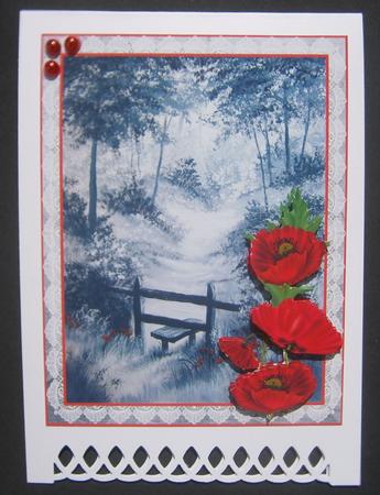 Woodland Glade with Poppies Step by Step Decoupafe by Davina Rundle