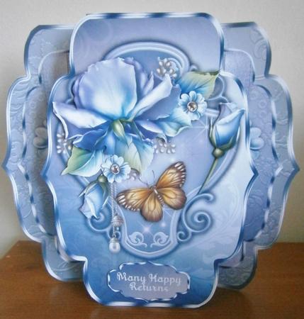 Porcelain Blue Quick & Easy Pop-out Card Mini-kit by Davina Rundle