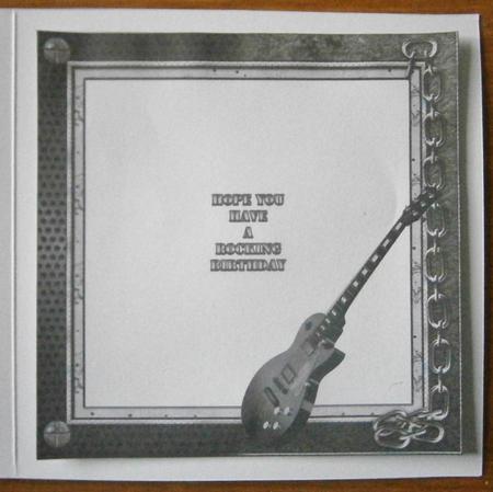 Rock Star Birthday Insert by Davina Rundle