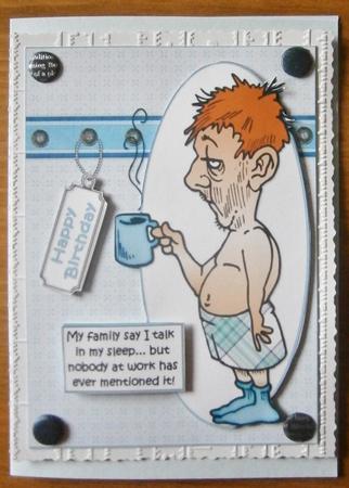 Bert Talks in His Sleep Quick Card by Davina Rundle