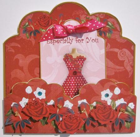 Red Dotty Especially for You Scallop Fashion Tag Cf Mini Kit by Davina Rundle