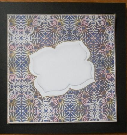 Dblue Metal Fleur Fancy 7in x 7in Square Insert Panel by Davina Rundle