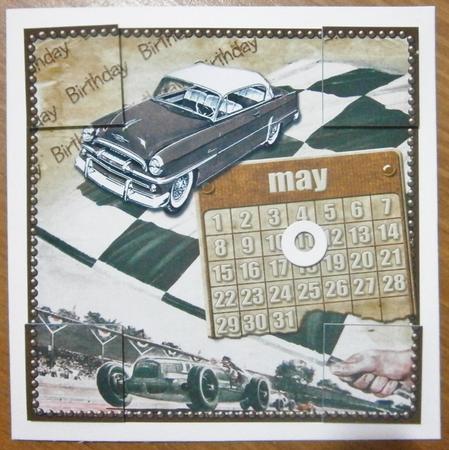 Vintage Cars May Calendar 8inch Picture Sheet by Davina Rundle