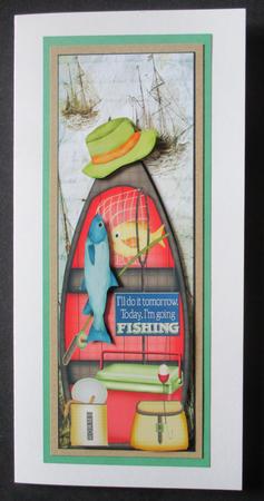 Large Dl Male Card Fishing by Davina Rundle