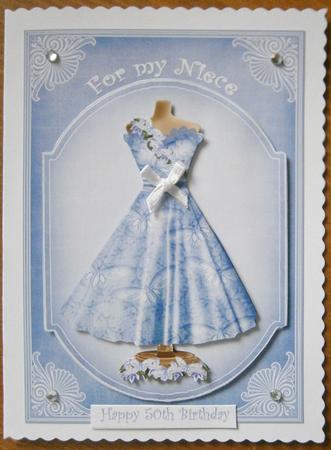 Blue Butterfly My Niece 7x5inch Fashion Topper by Davina Rundle
