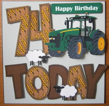 'any Age' with Green Tractor Card Kit by Davina Rundle
