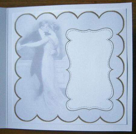 Silver Dancing Couple Plain 8in Scallop Insert Panel by Davina Rundle
