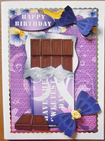 Chocoholic Birthday Greeting Card by Davina Rundle
