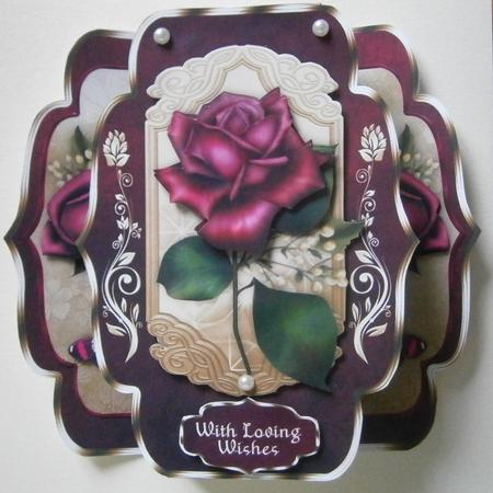 Antique Roses - Quick & Easy Pop-out Card Mini-kit by Davina Rundle
