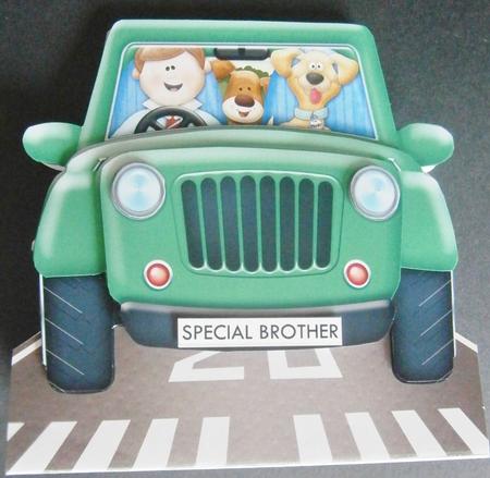 1 Man & His Dog & a Jeep 3D Shape Card & Decoupage Kit by Davina Rundle