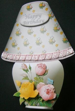 Table Lamp Card Mini Kit - Vintage Posy by Davina Rundle