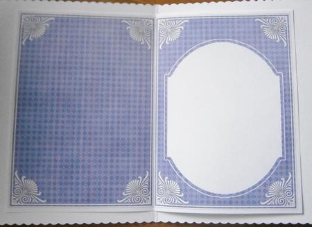 Blue Checked Fashion Base 7x5in Folded Insert by Davina Rundle