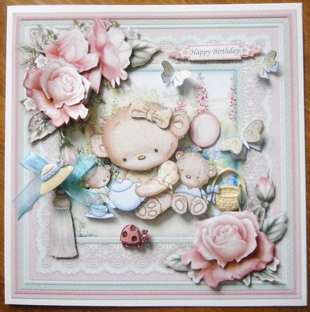Teddies Tea Party 8x8 Mini Kit & Decoupage by Davina Rundle