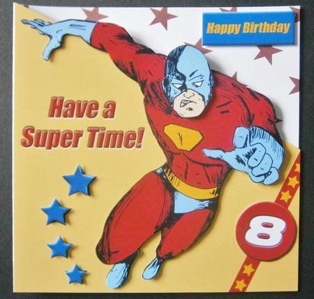 Superhero (yellow) - 6in x 6in Cut Out by Davina Rundle