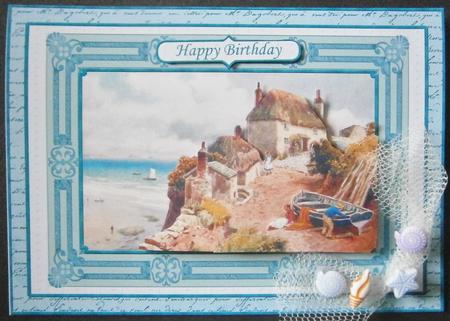 Cliff Top View Card Topper & Easy Cut Decoupage by Davina Rundle