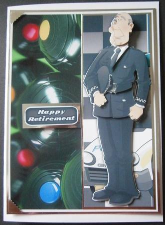 Policeman Retirement Dude Large Dl by Davina Rundle