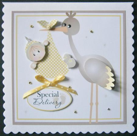 Special Delivery Lemon New Baby Card Topper by Davina Rundle
