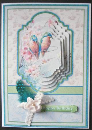 Kingfishers Card Topper & Pyramage by Davina Rundle