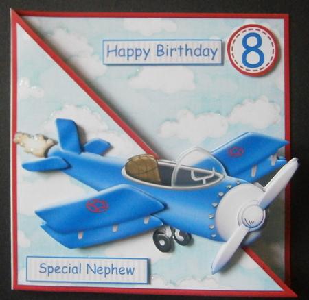 Aeroplane Diagonal Over the Edge Card Kit by Davina Rundle