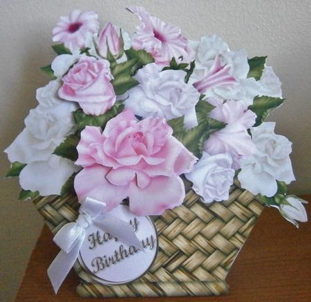 Summer Bouquet Gift Basket Card Mini Kit by Davina Rundle