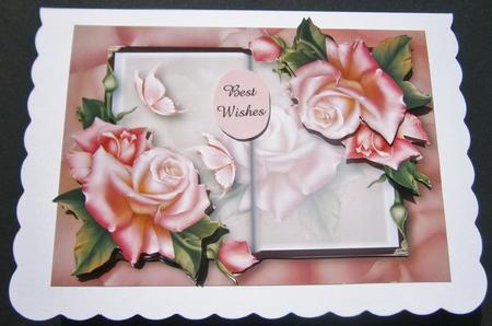 Open Book Pink Edwardian Roses by Davina Rundle