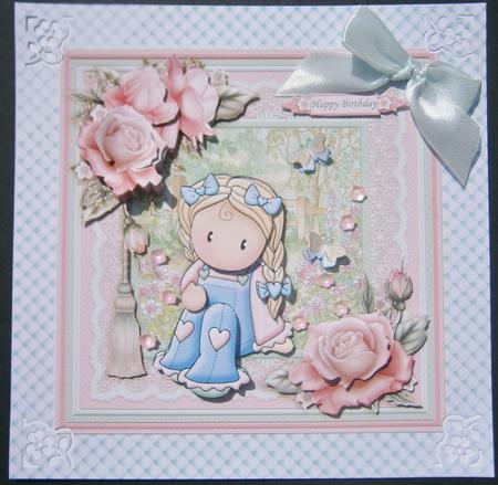 Chloe Sitting in the Woods 8x8 Mini Kit & Decoupage by Davina Rundle