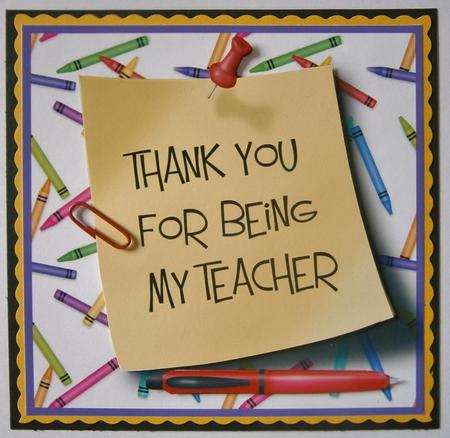 Thank You Teacher Note by Davina Rundle