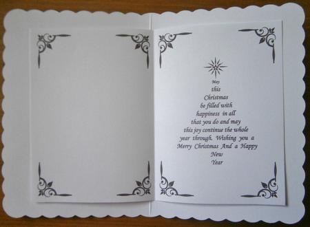 Christmas Insert & Verse in Plum Christmas Tree Shape by Davina Rundle